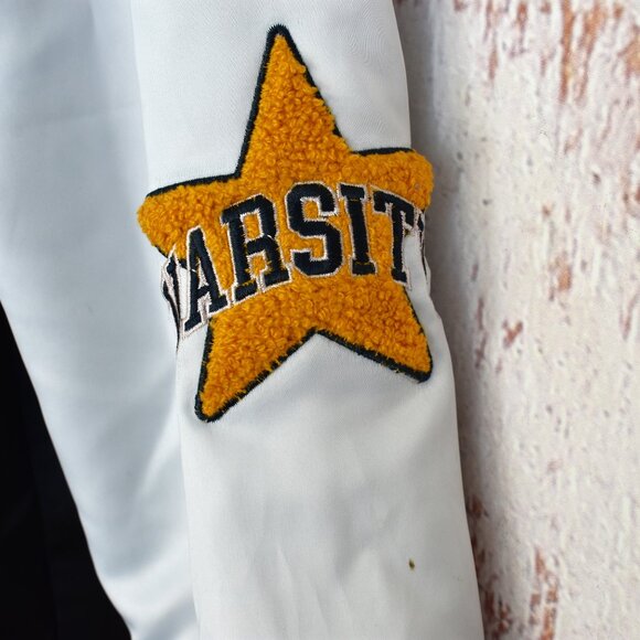 Unisex Pacsun Athletics Varsity Bomber Jacket Embroidered Streetwear XS/S Black - Picture 5 of 13